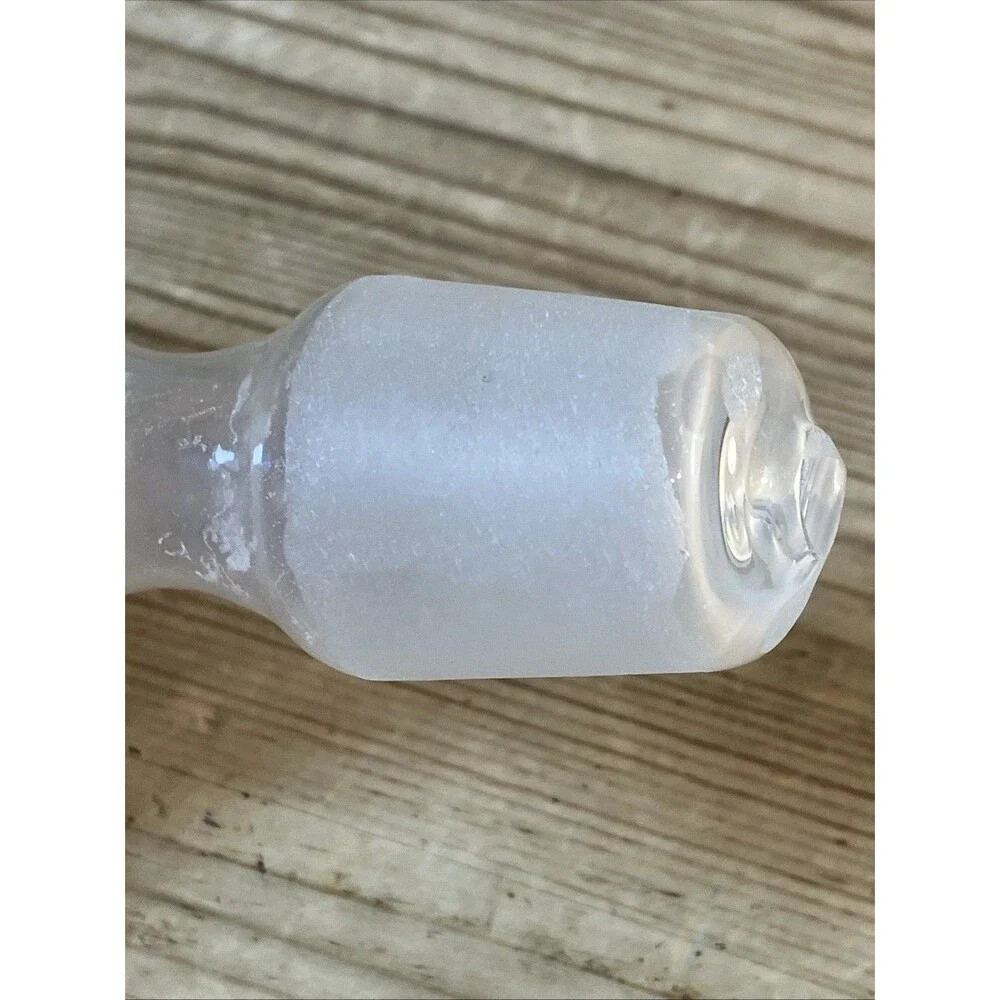 Vintage Clear Ball Hand Blown Glass Bottle Decanter Stopper Replacement 5.5”